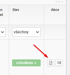 Ikonka označující soubor smlouvy v Praktikonu